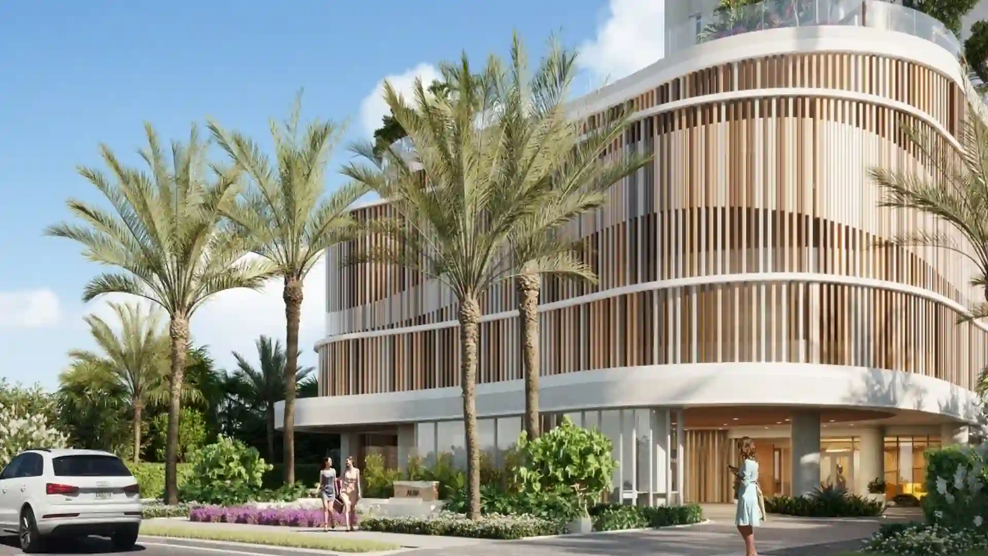 Exterior view of Alba Palm Beach, a luxury development in West Palm Beach