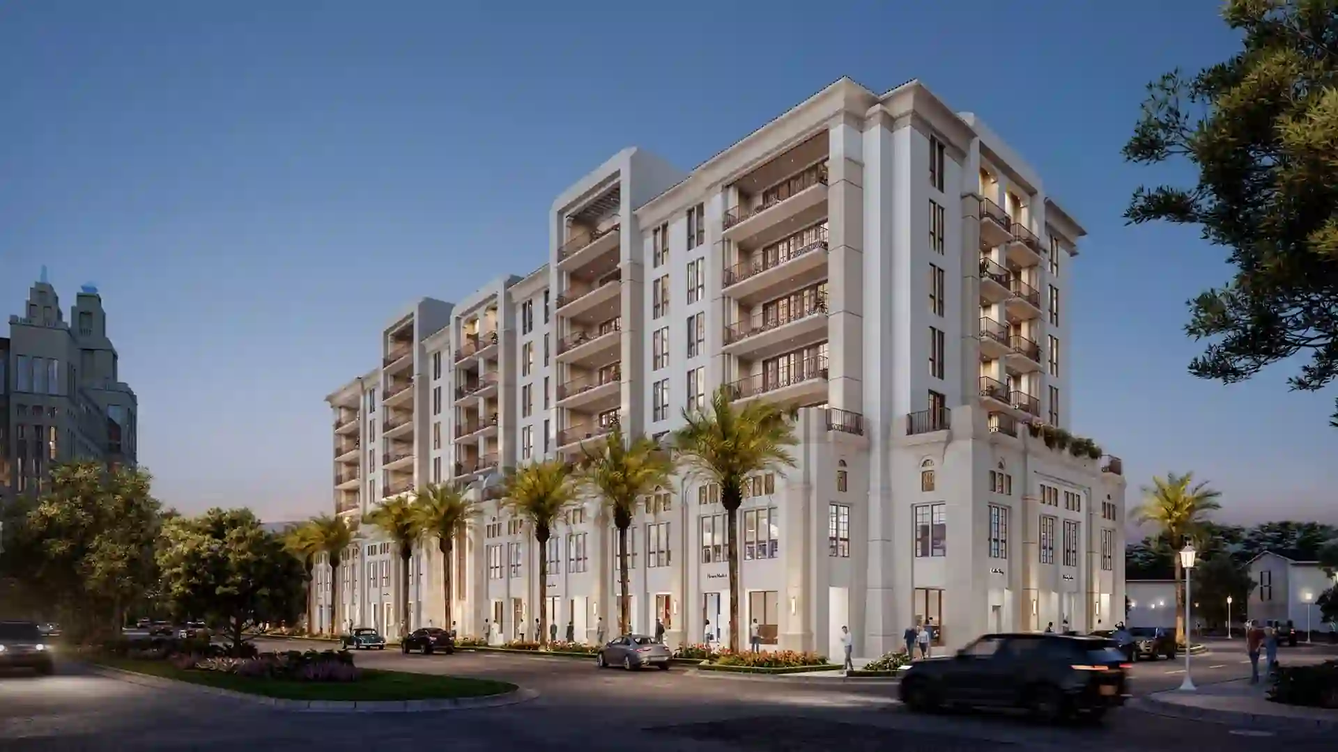 Exterior view of Alhambra Parc, a luxury development in Coral Gables