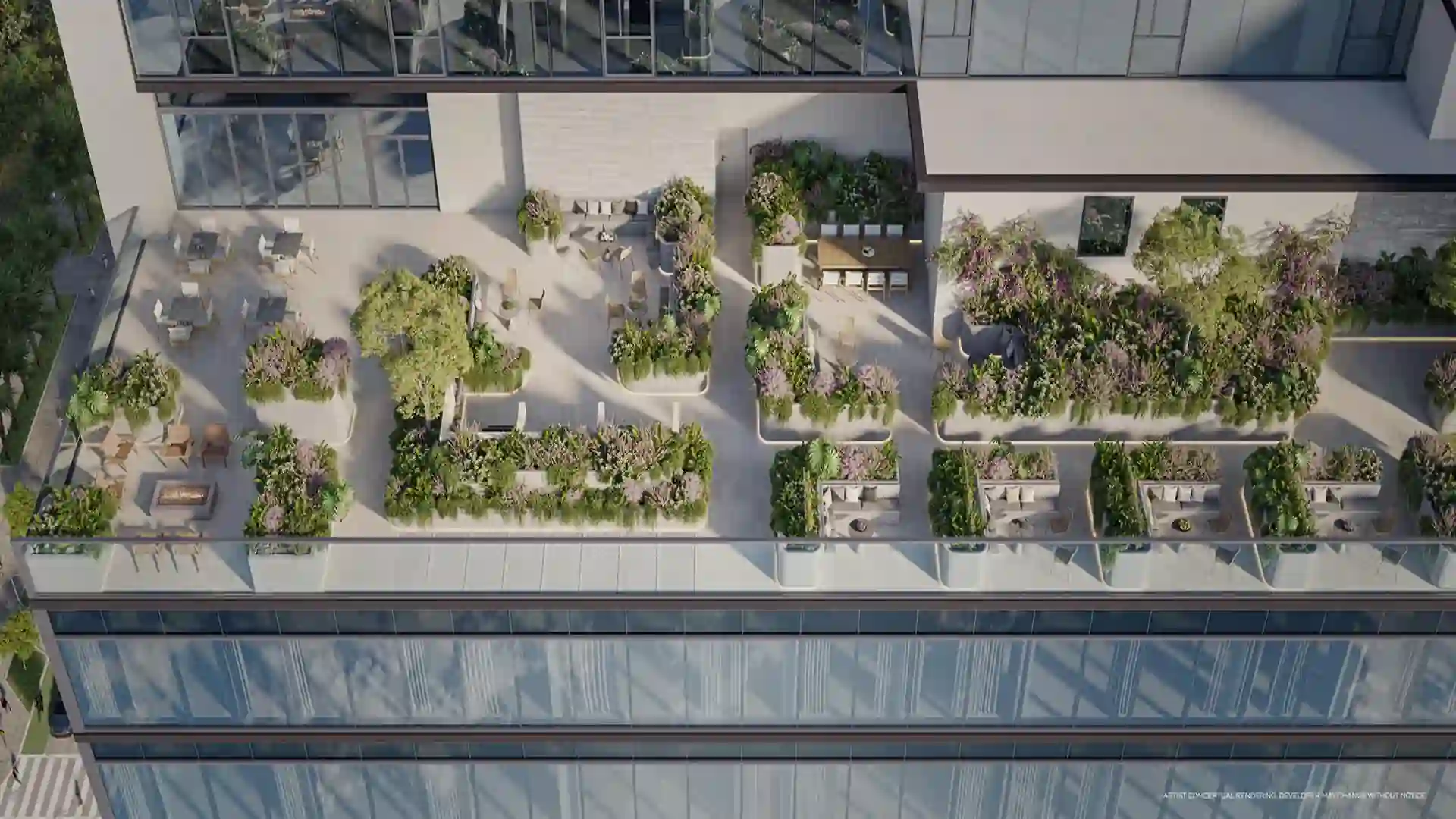 Exterior view of HUB, a luxury development in Miami, FL